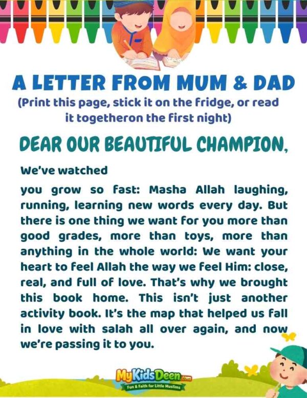 Kids Salah learning activities